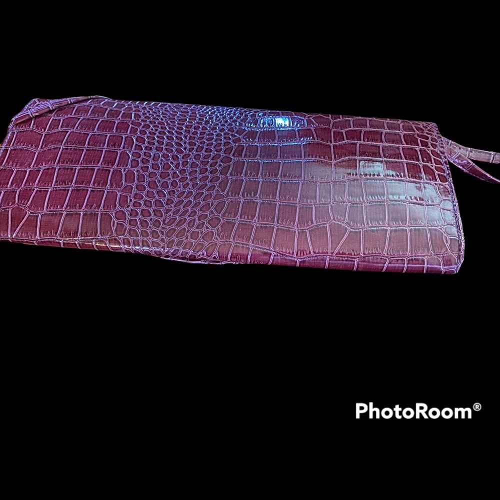 Vintage Giannini Faux Leather Burgundy Clutch - Picture 2 of 5